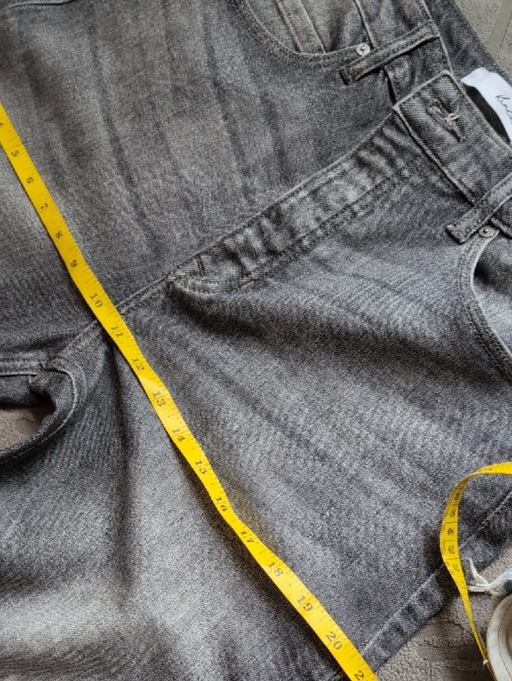 KanCan Straight Leg High-Rise Grunge Gray Black Wash 90's High Waisted Jeans - Picture 13 of 15